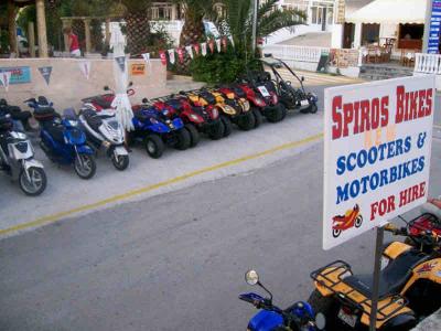 Spiros Bikes - Hire/Rent Scooters, Quad Bikes, Buggies, Bicycles in San Stefanos (North West), Corfu - HireCorfu.com